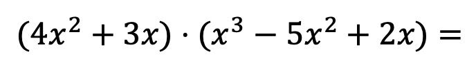 ejemplos de multiplicacion de polinomios