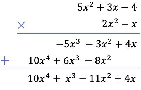 multiplicacion de polinomios vertical