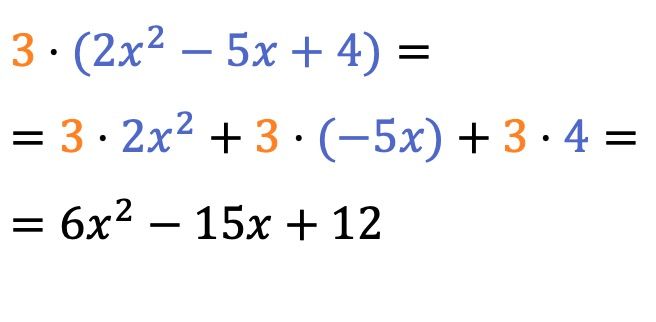 multiplicacion de un numero por un polinomio