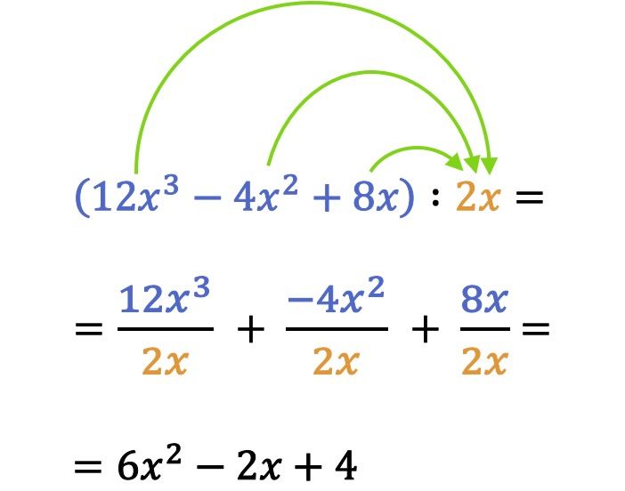 division de un polinomio por un monomio
