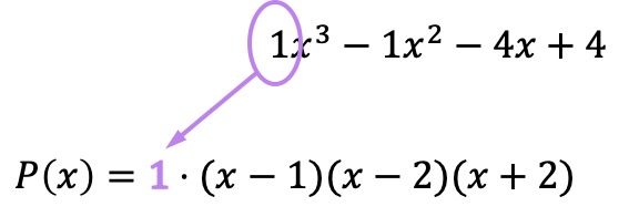 factorizar polinomios coeficiente mayor grado