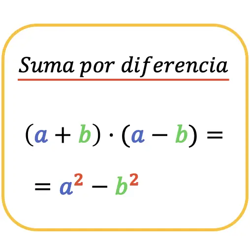 producto de la suma por la diferencia