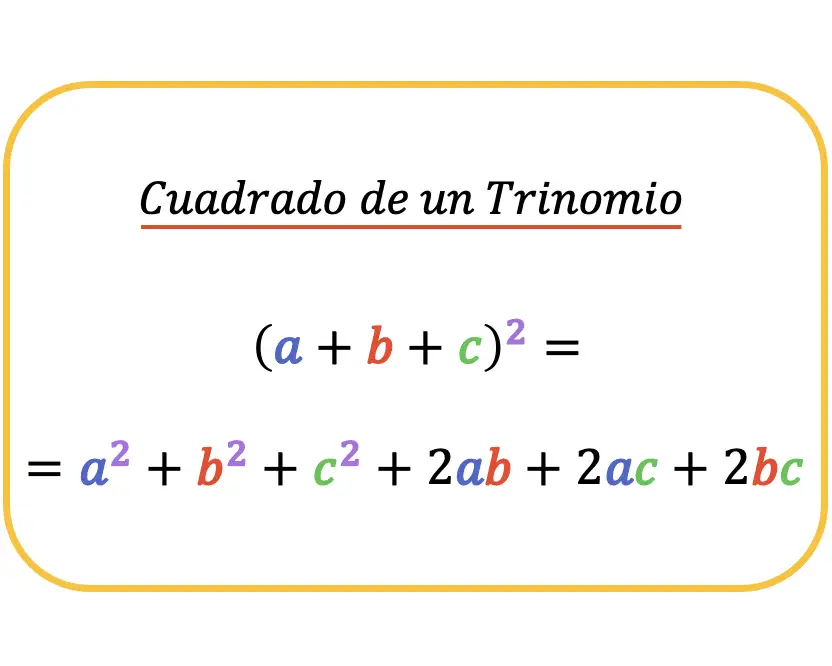 cuales son las formulas de todas las identidades, productos o igualdades notables