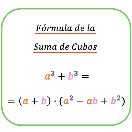 formula de la suma de cubos